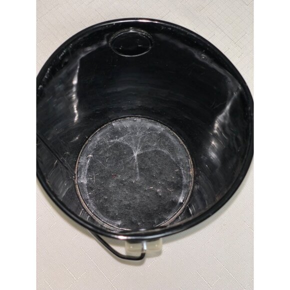 Breast Cancer Small Black & White Polka Dot Metal Pail With Pink Ribbon Design - Picture 4 of 7